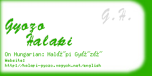 gyozo halapi business card